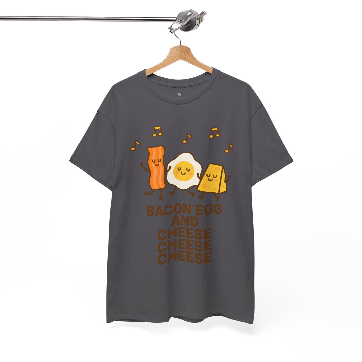 Funny Food T-Shirt for Foodies, Bacon Egg And Cheese, Dancing, Music - Unisex Tee