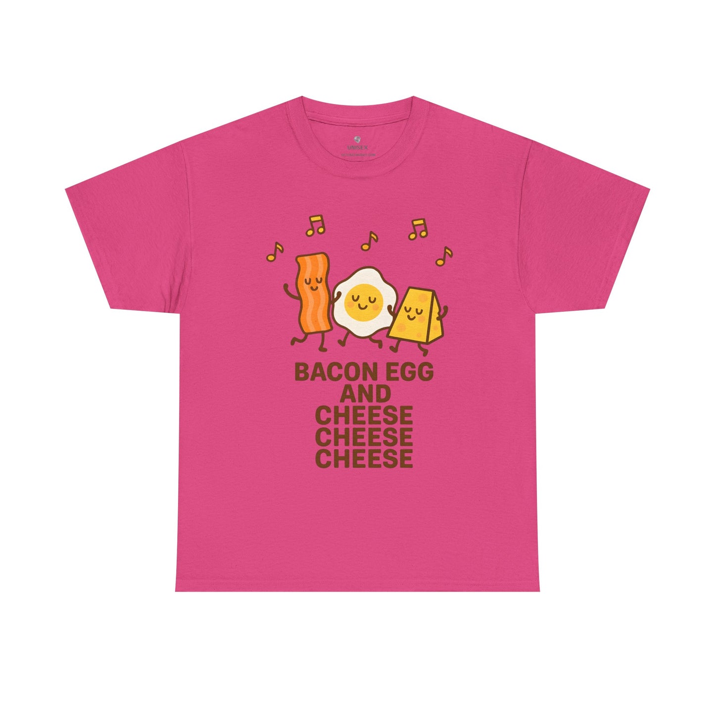 Funny Food T-Shirt for Foodies, Bacon Egg And Cheese, Dancing, Music - Unisex Tee