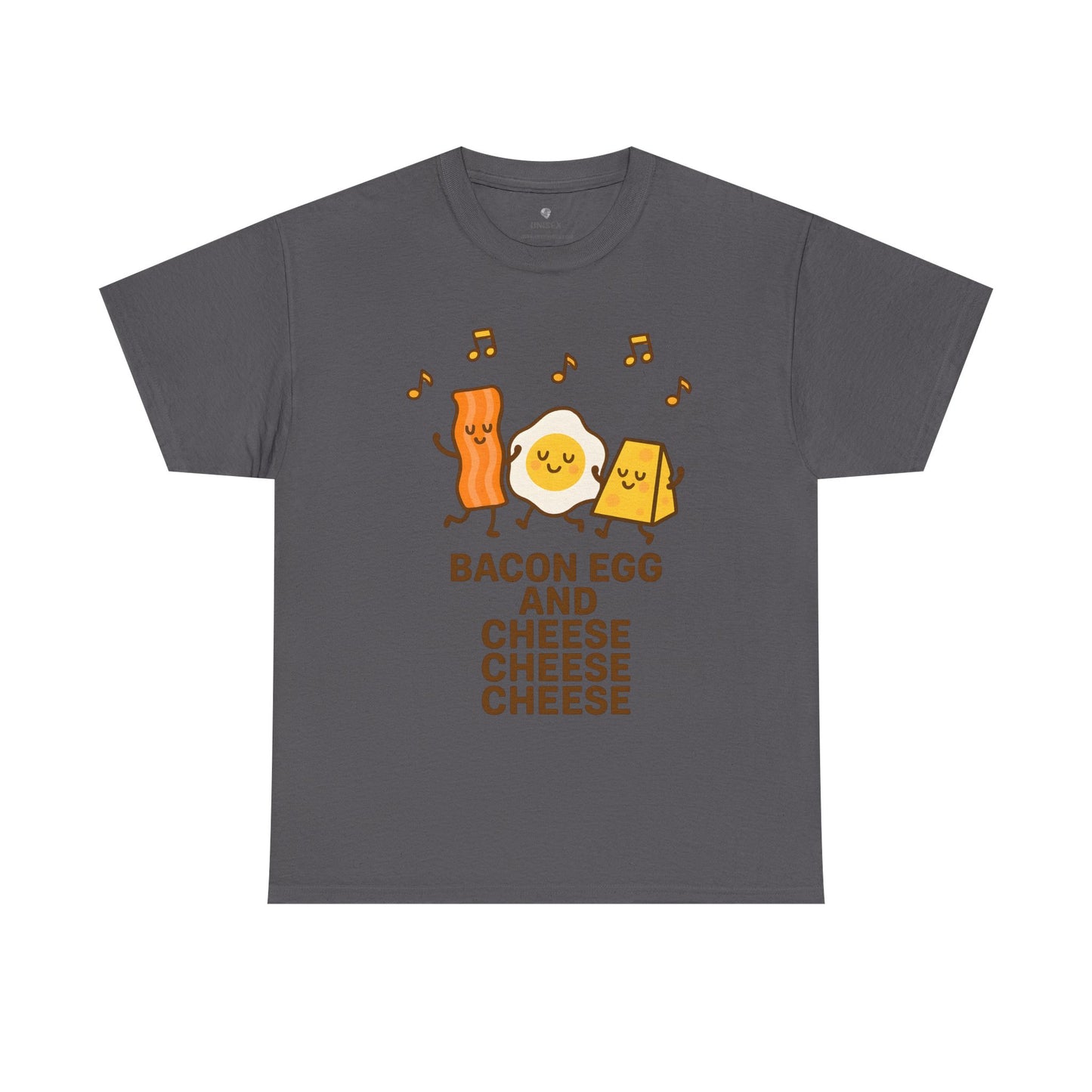 Funny Food T-Shirt for Foodies, Bacon Egg And Cheese, Dancing, Music - Unisex Tee