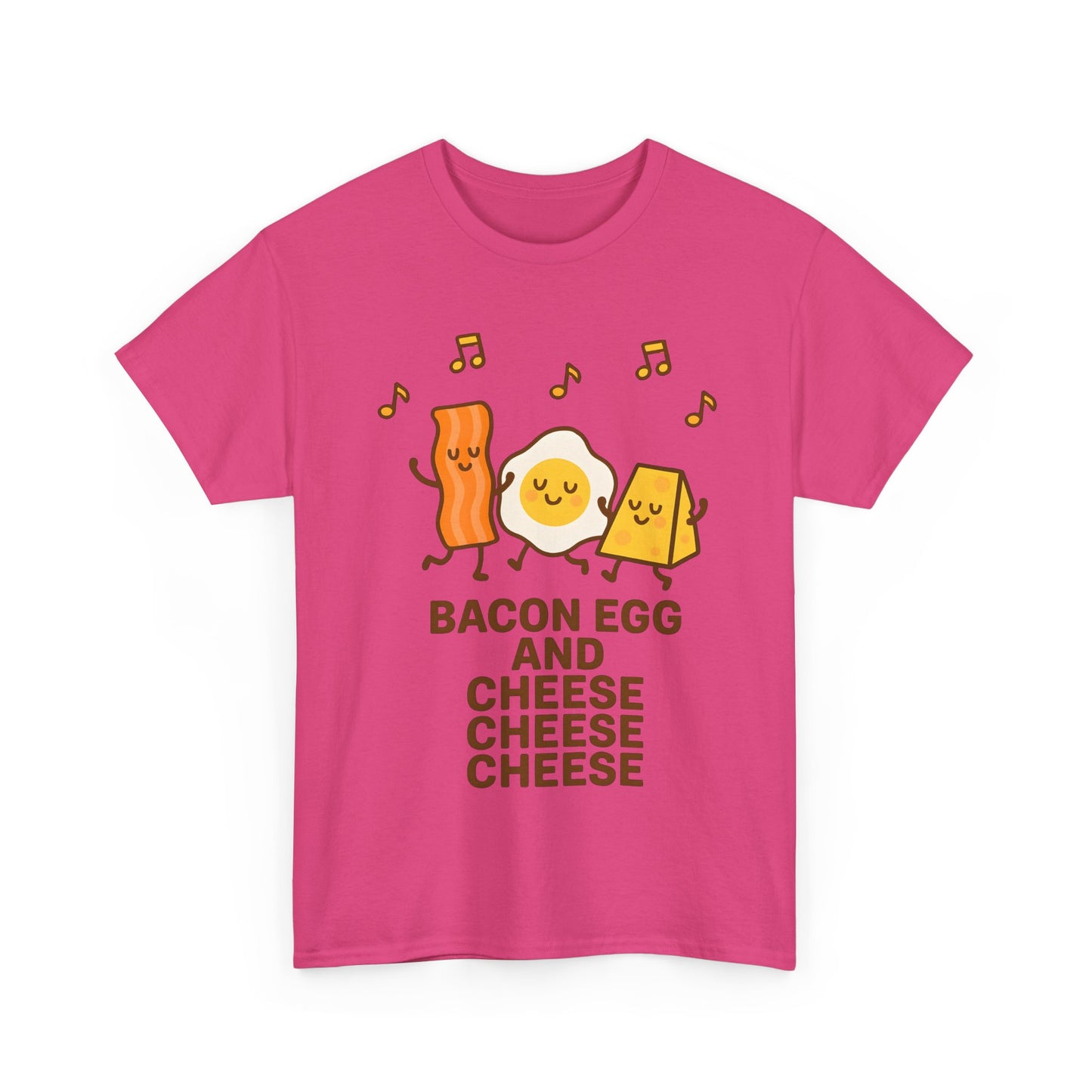 Funny Food T-Shirt for Foodies, Bacon Egg And Cheese, Dancing, Music - Unisex Tee