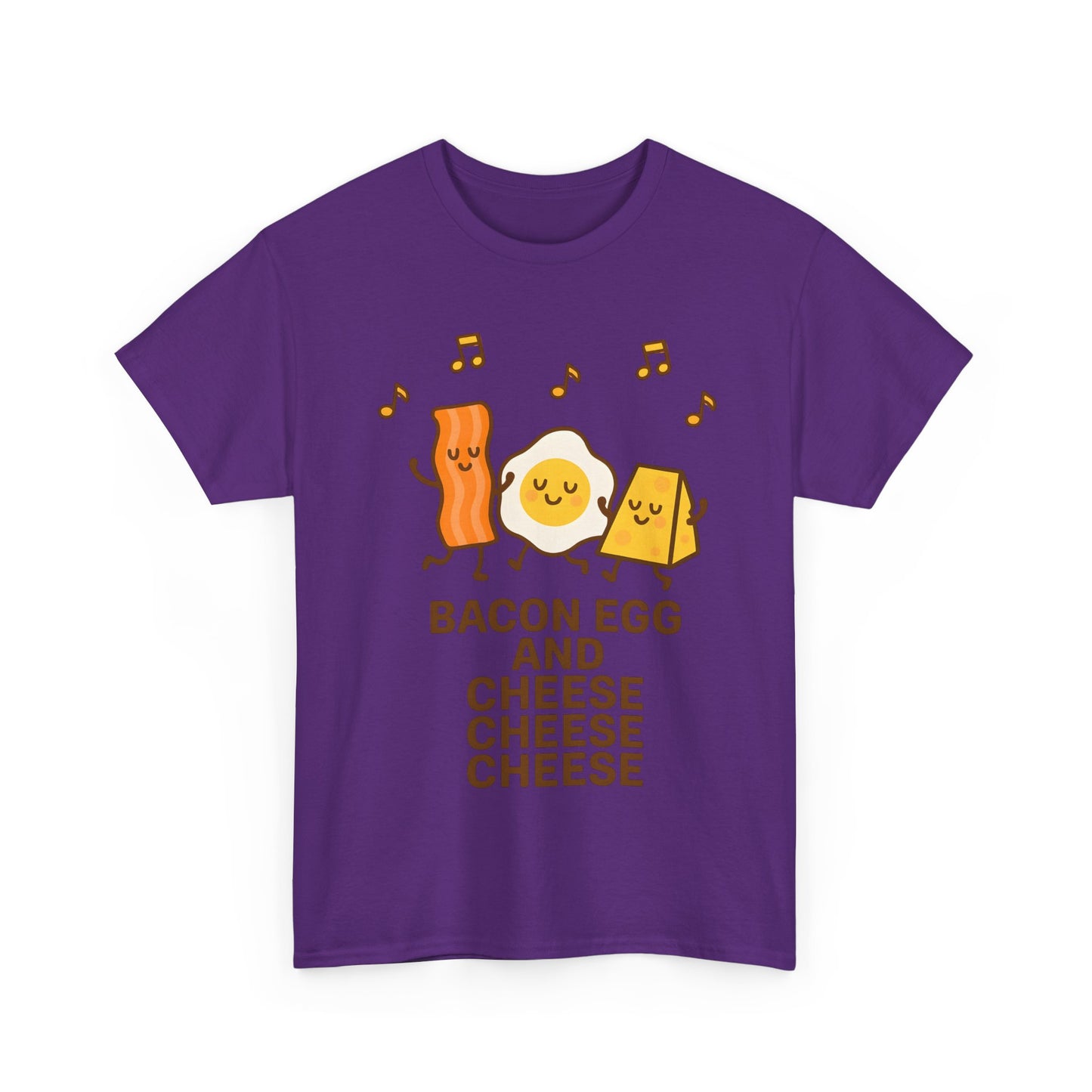 Funny Food T-Shirt for Foodies, Bacon Egg And Cheese, Dancing, Music - Unisex Tee