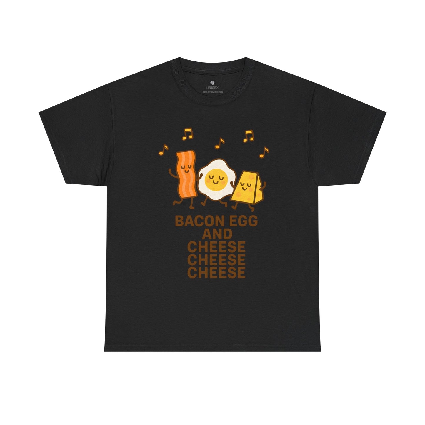 Funny Food T-Shirt for Foodies, Bacon Egg And Cheese, Dancing, Music - Unisex Tee
