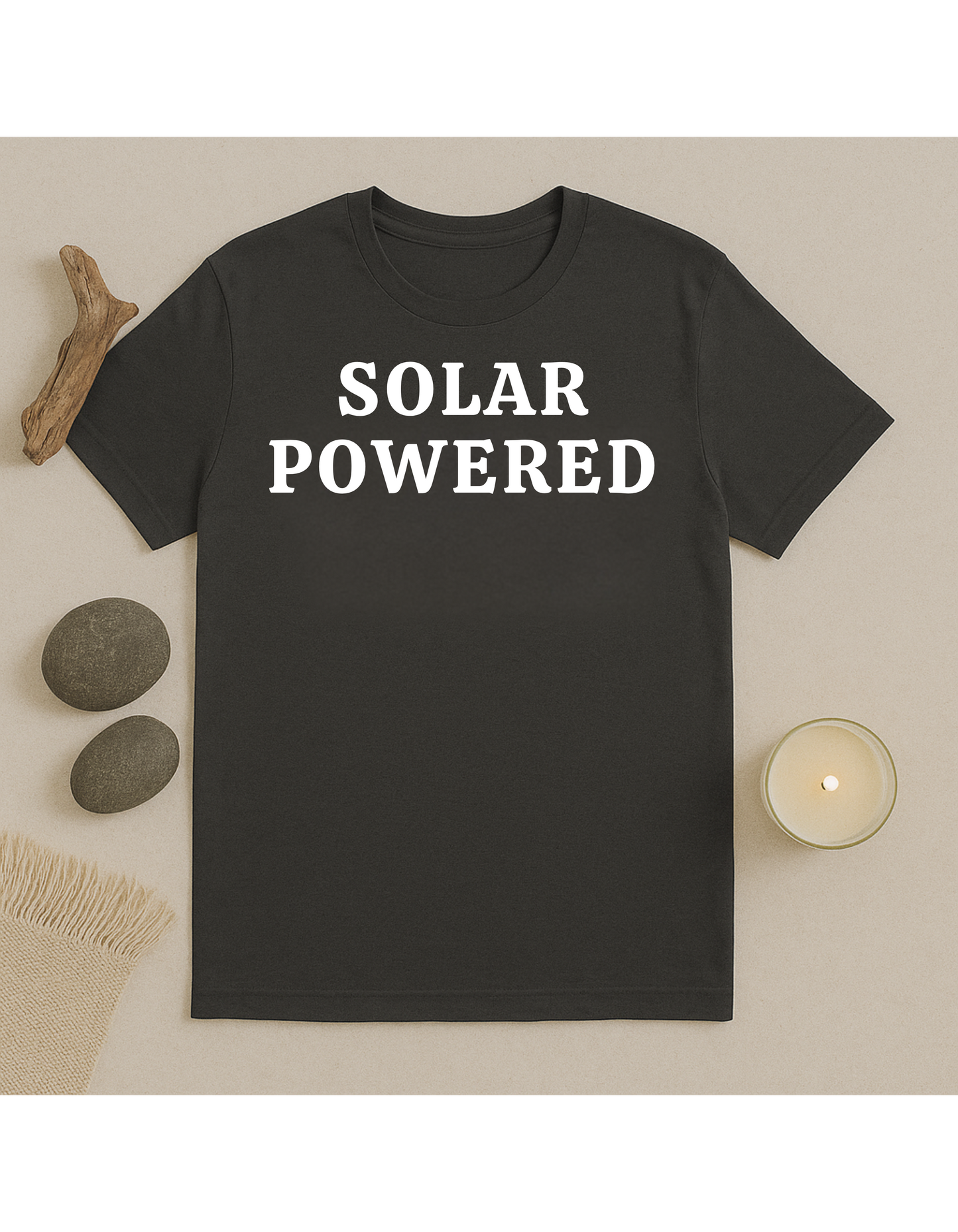 Solar Powered Unisex Softstyle T-Shirt, Motivational Tee, Affirmation Shirt, Space Lovers, Casual Wear, Unique Fashion