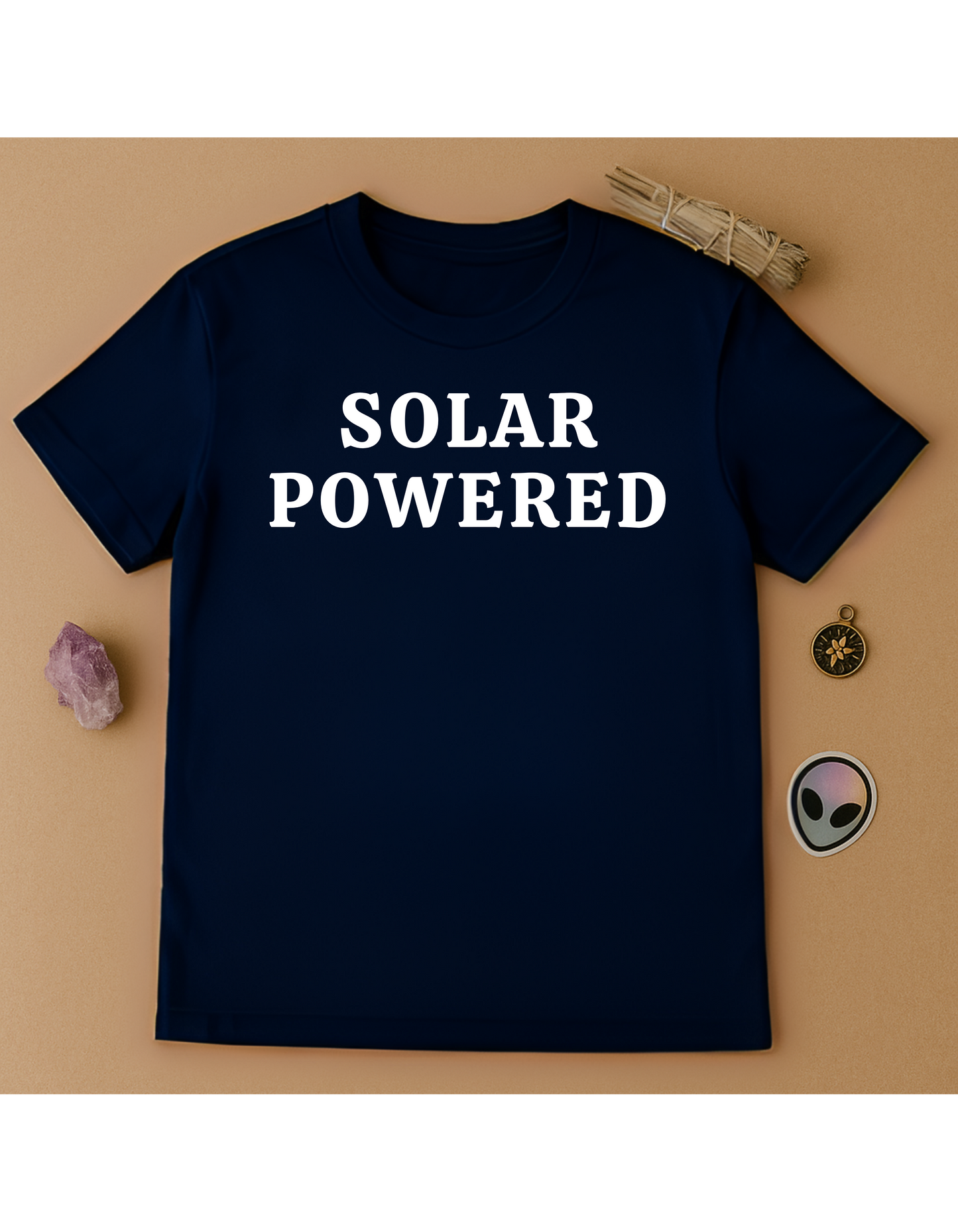 Solar Powered Unisex Softstyle T-Shirt, Motivational Tee, Affirmation Shirt, Space Lovers, Casual Wear, Unique Fashion