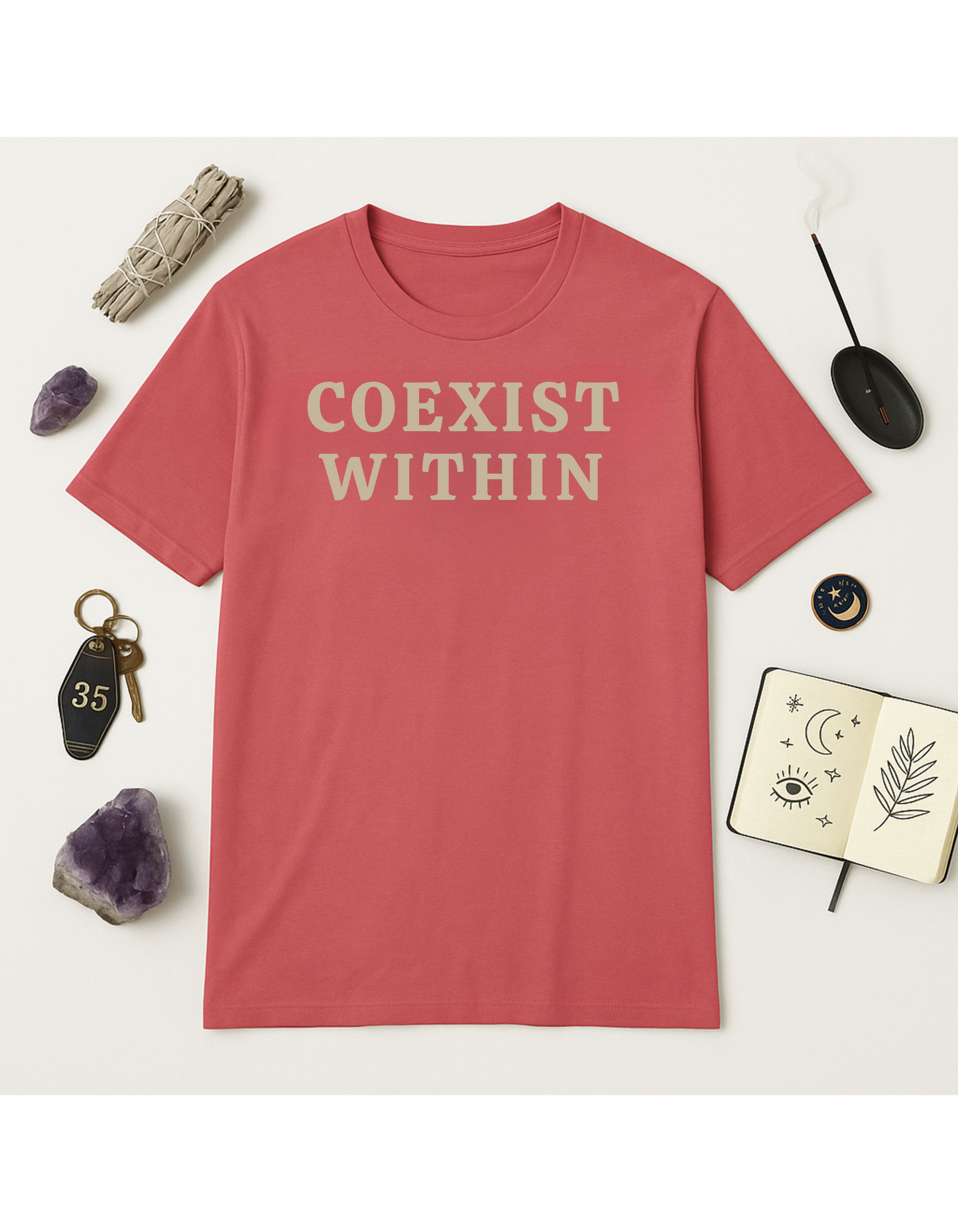 Coexist Within Unisex Softstyle T-Shirt, Motivational Tee, Affirmation Shirt, Space Lovers, Casual Wear, Unique Fashion