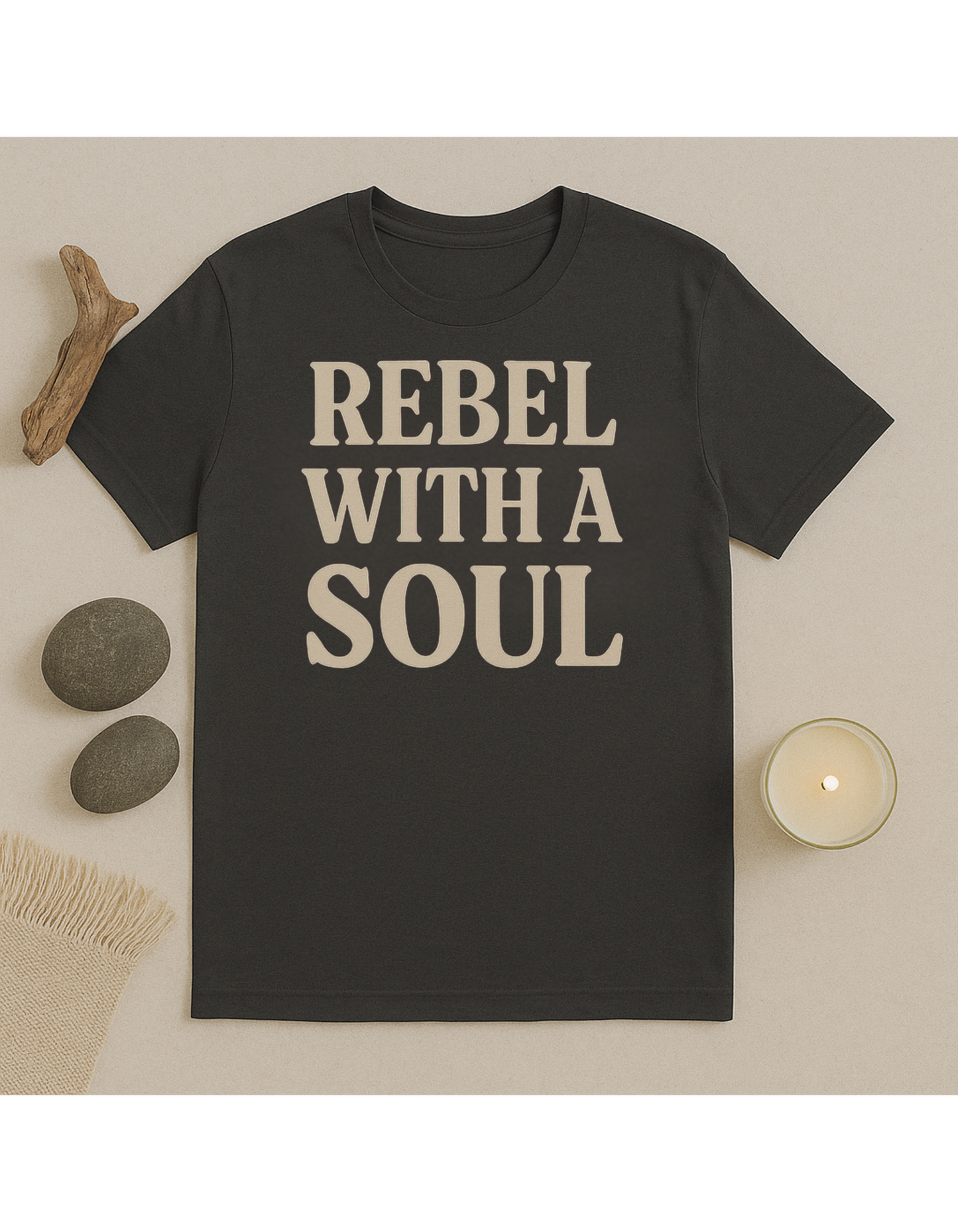 Rebel With A SOUL Unisex Softstyle T-Shirt, Motivational Tee, Affirmation Shirt, Space Lovers, Casual Wear, Unique Fashion
