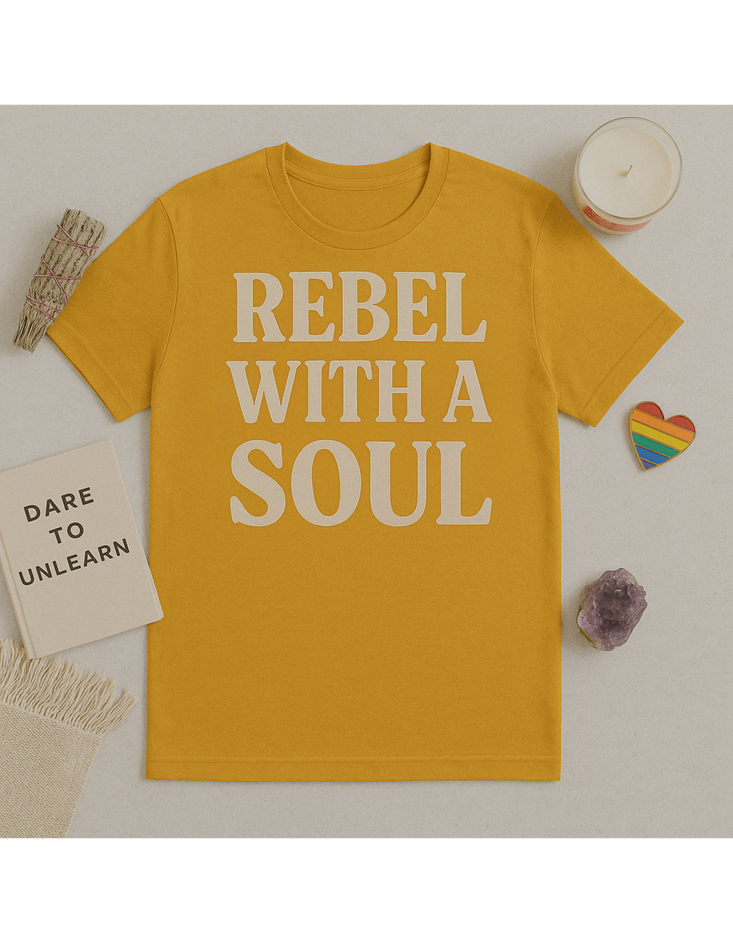 Rebel With A SOUL Unisex Softstyle T-Shirt, Motivational Tee, Affirmation Shirt, Space Lovers, Casual Wear, Unique Fashion