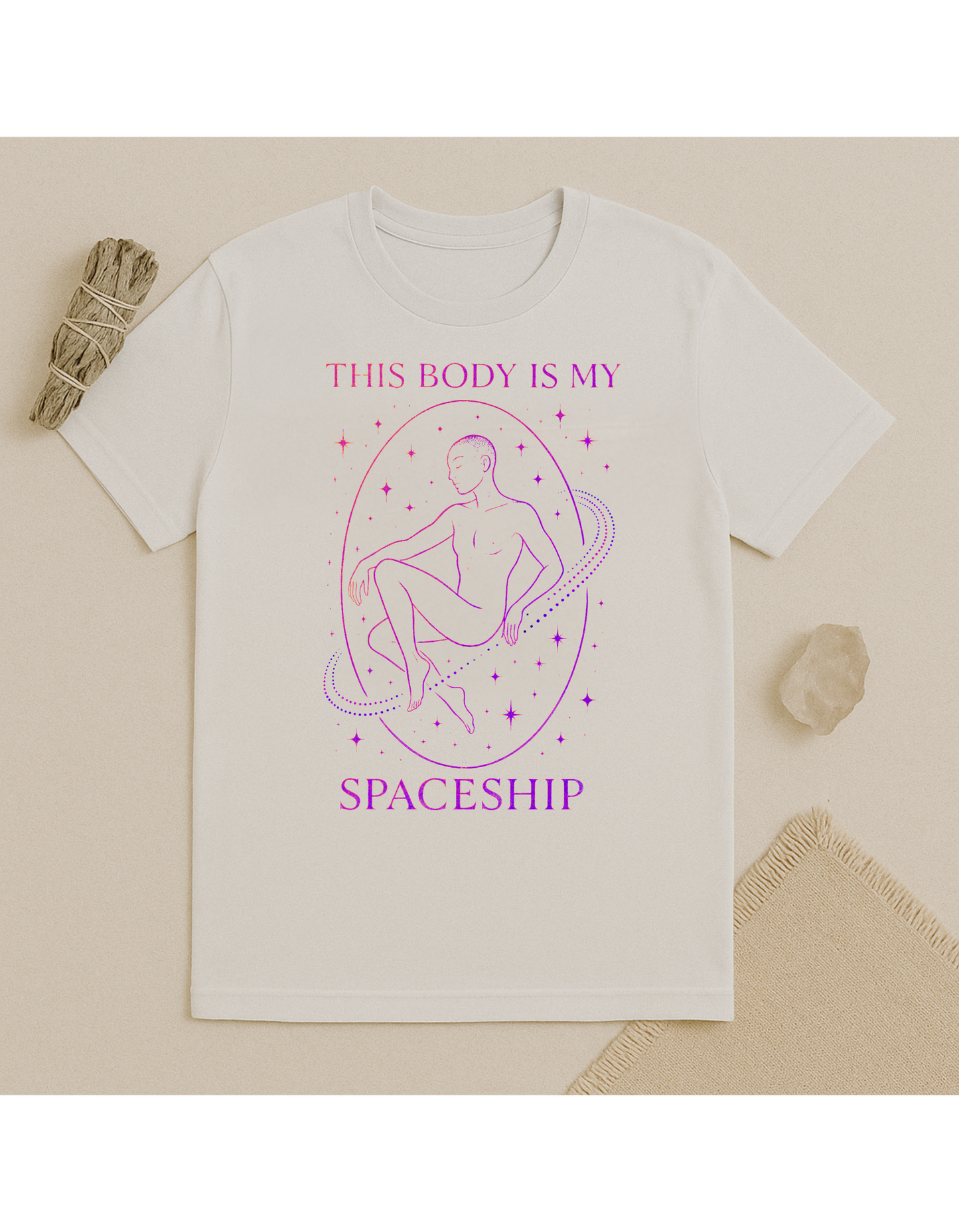 This Body is My Spaceship✨ Unisex Softstyle T-Shirt, Motivational Tee, Affirmation Shirt, Gift for Space Lovers, Casual Wear, Unique Fashion, LGBTQ, Queer, Gay, Les, Lesbian, Self Love