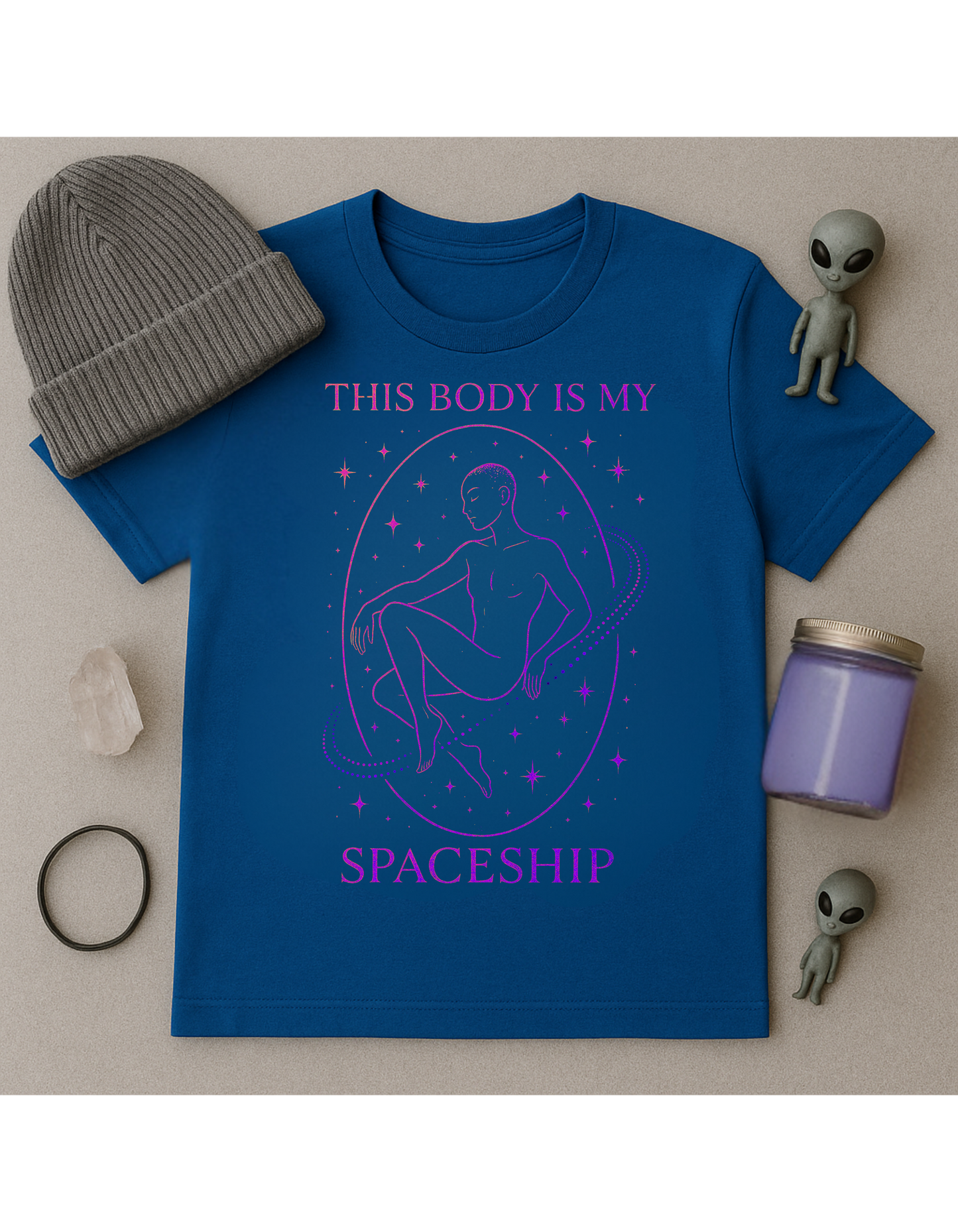 This Body is My Spaceship✨ Unisex Softstyle T-Shirt, Motivational Tee, Affirmation Shirt, Gift for Space Lovers, Casual Wear, Unique Fashion, LGBTQ, Queer, Gay, Les, Lesbian, Self Love