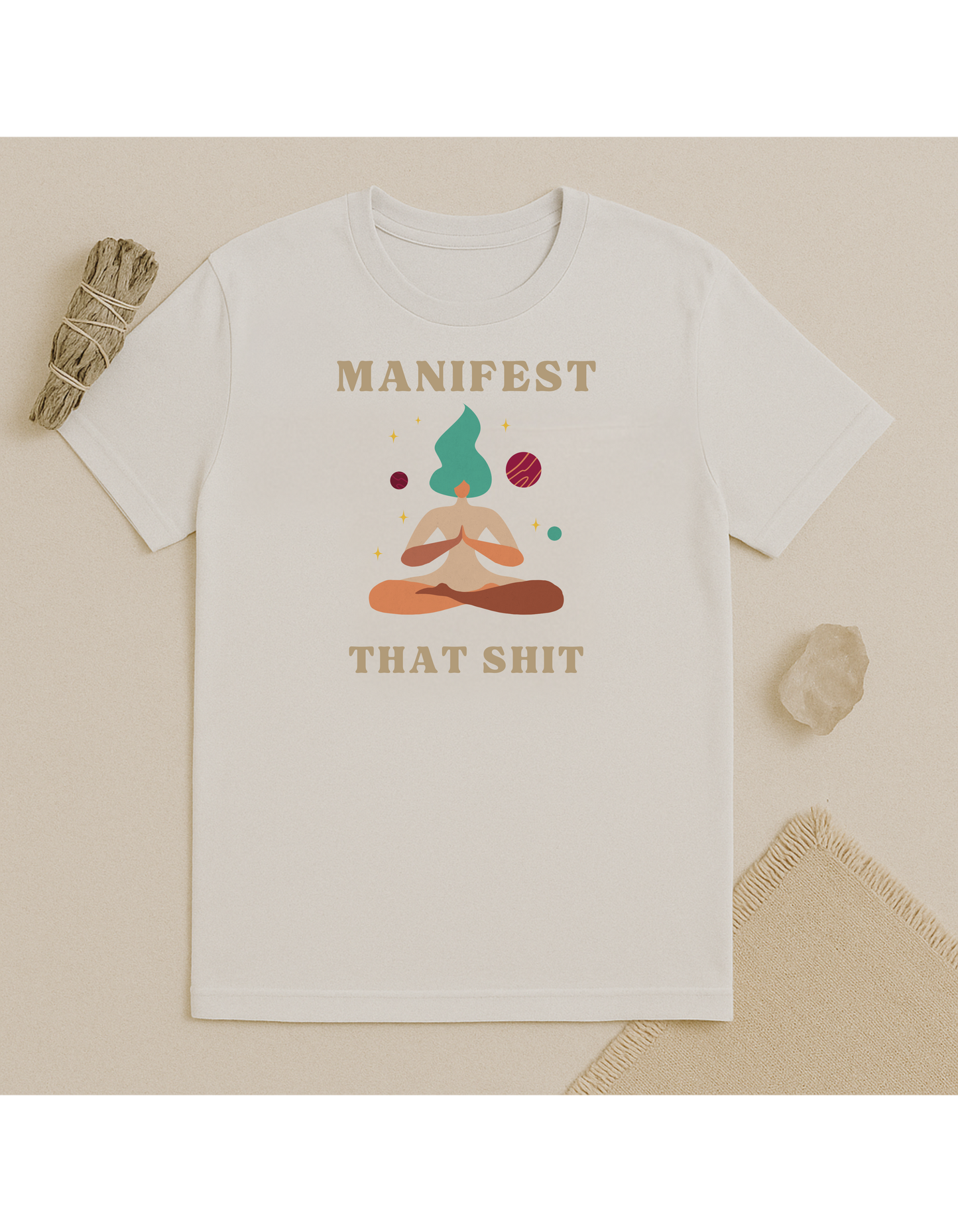 Manifest That Shit Unisex Softstyle T-Shirt, Motivational Tee, Affirmation Shirt, Space Lovers, Casual Wear, Unique Fashion