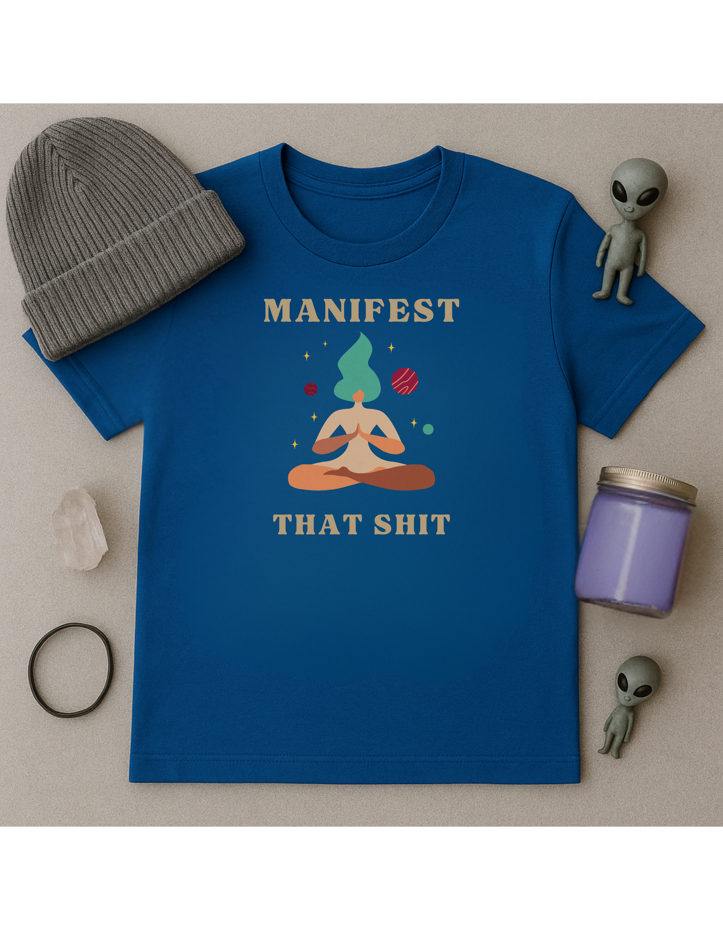 Manifest That Shit Unisex Softstyle T-Shirt, Motivational Tee, Affirmation Shirt, Space Lovers, Casual Wear, Unique Fashion