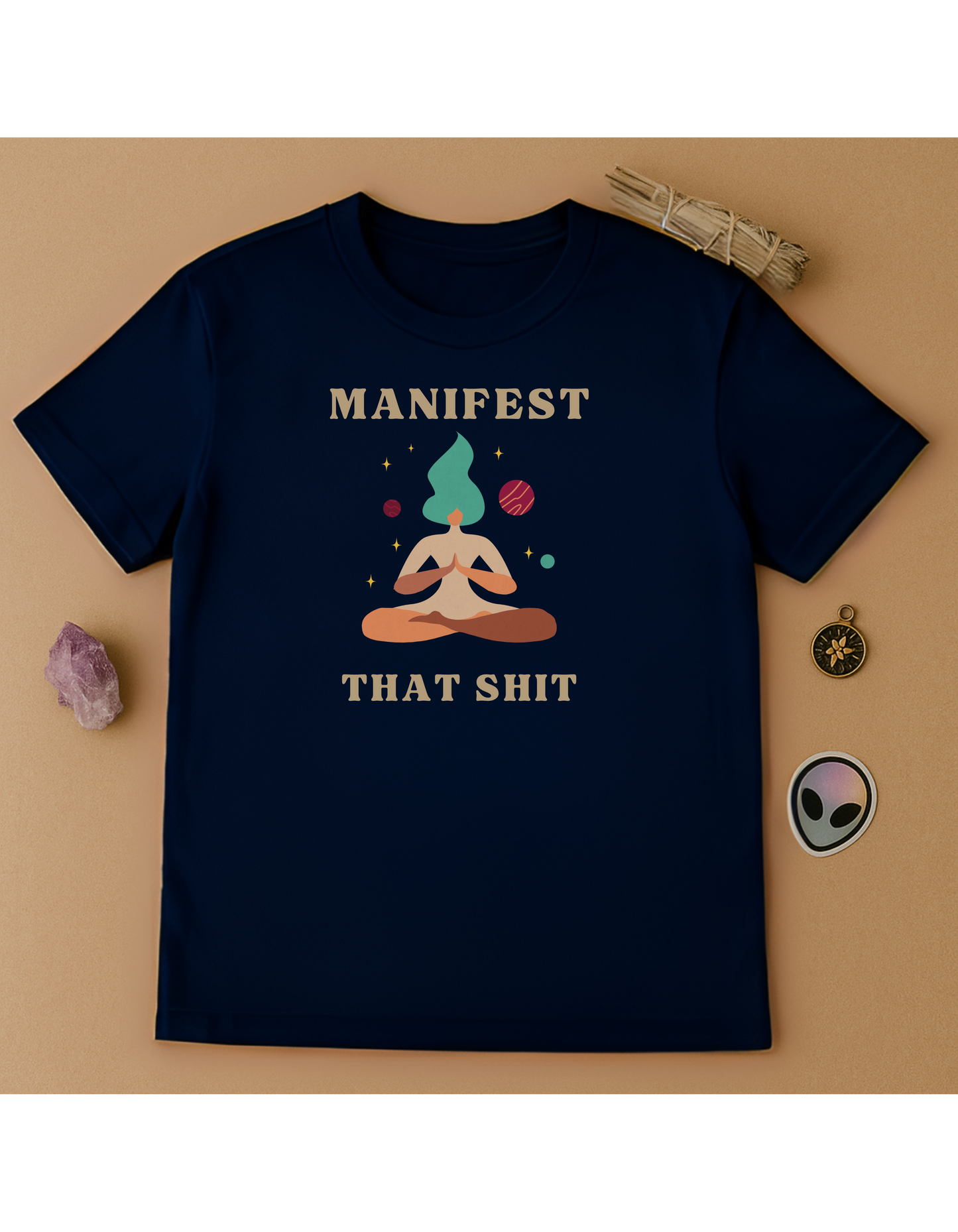 Manifest That Shit Unisex Softstyle T-Shirt, Motivational Tee, Affirmation Shirt, Space Lovers, Casual Wear, Unique Fashion