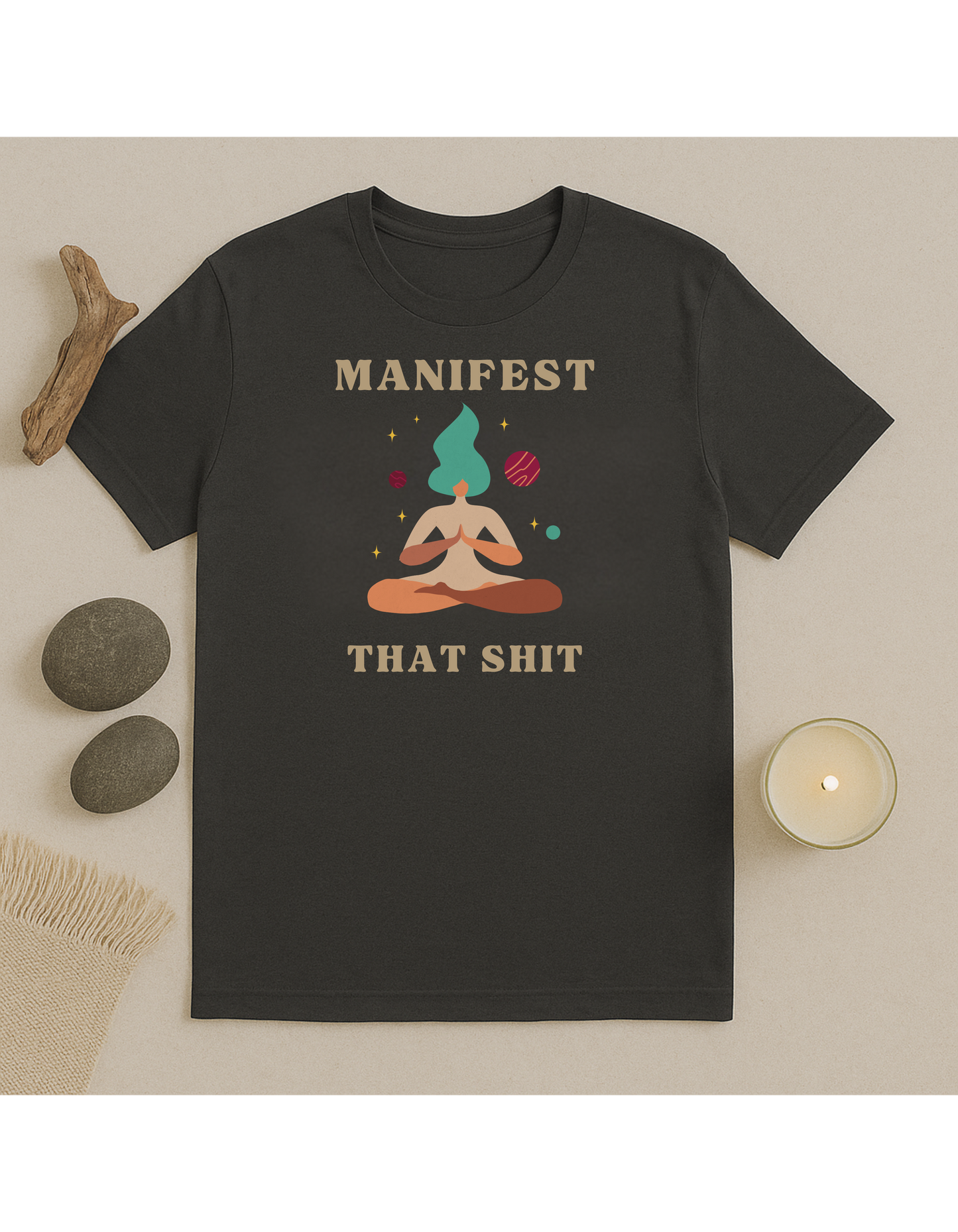 Manifest That Shit Unisex Softstyle T-Shirt, Motivational Tee, Affirmation Shirt, Space Lovers, Casual Wear, Unique Fashion