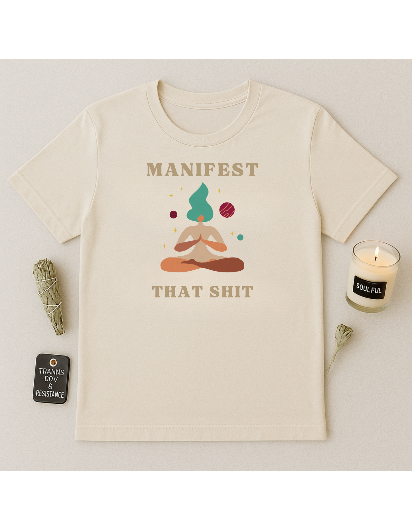 Manifest That Shit Unisex Softstyle T-Shirt, Motivational Tee, Affirmation Shirt, Space Lovers, Casual Wear, Unique Fashion