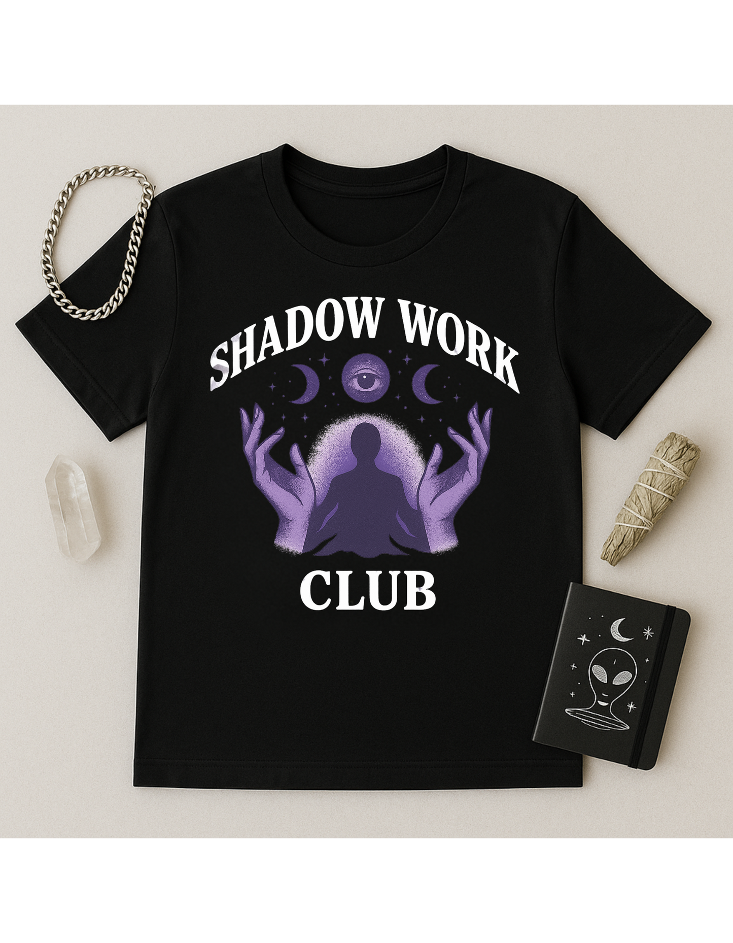 Shadow Work Club Unisex Softstyle T-Shirt, Motivational Tee, Affirmation Shirt, Space Lovers, Casual Wear, Unique Fashion