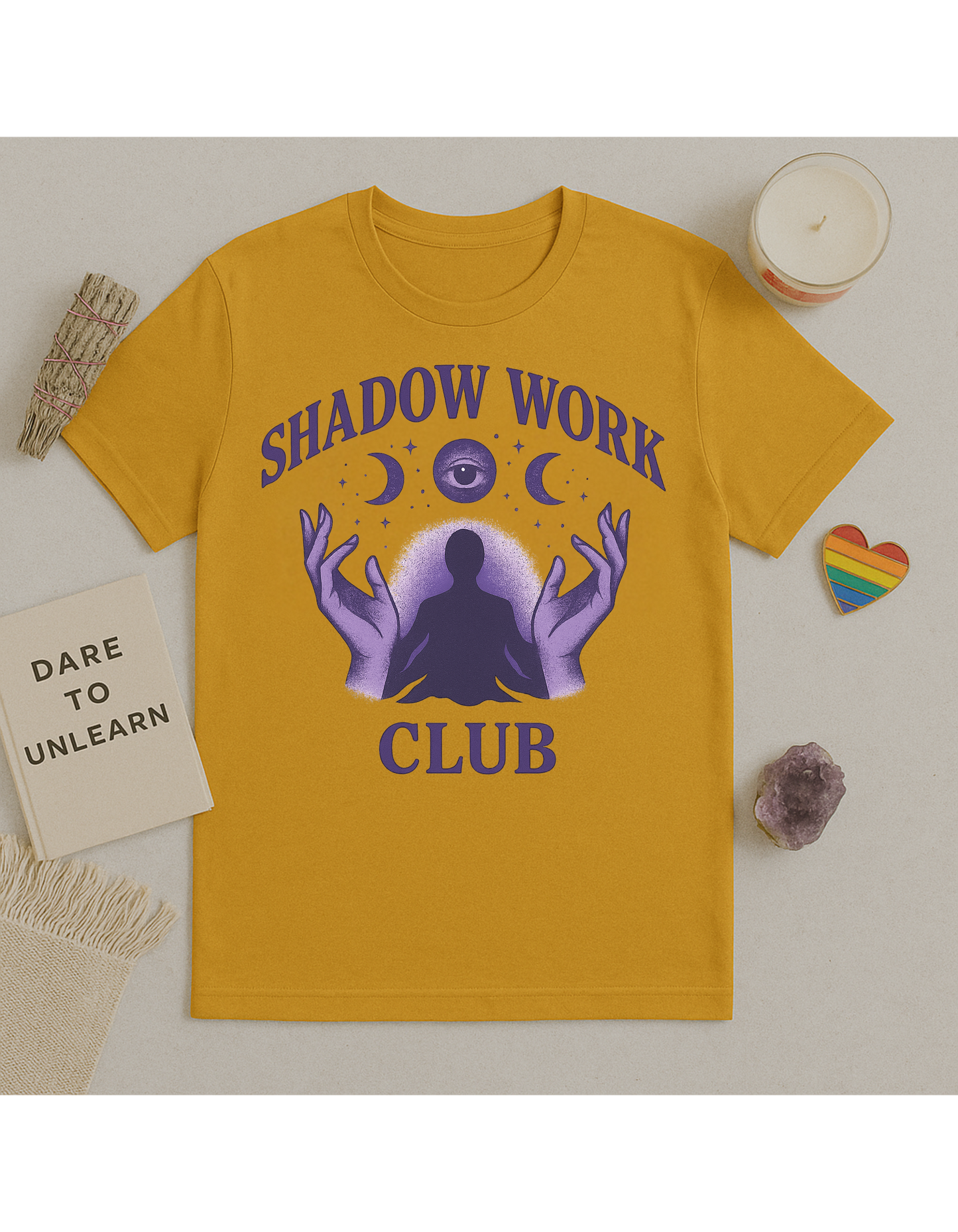 Shadow Work Club Unisex Softstyle T-Shirt, Motivational Tee, Affirmation Shirt, Space Lovers, Casual Wear, Unique Fashion