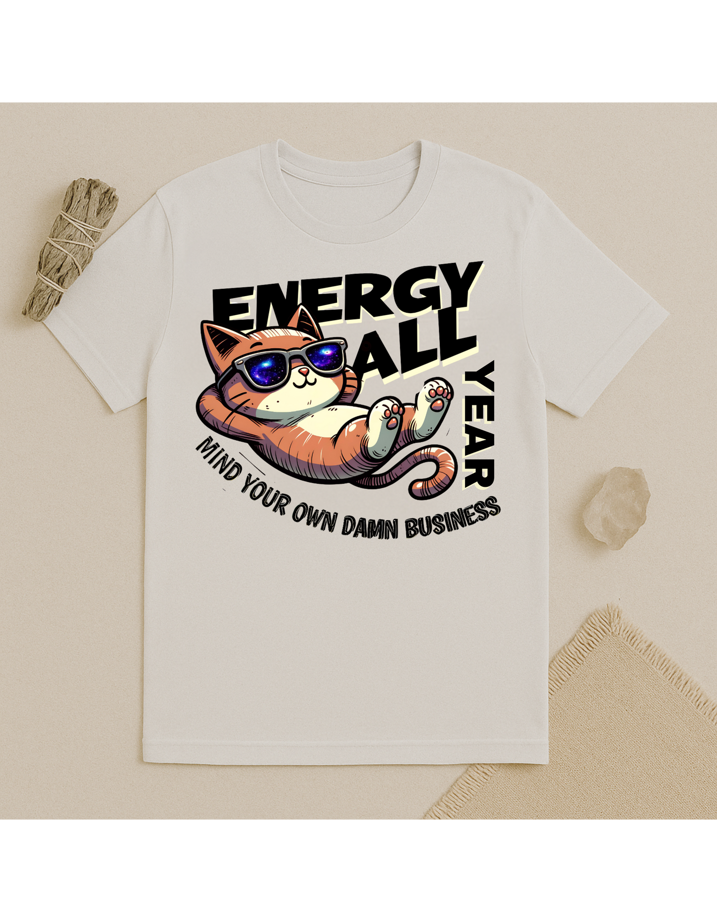 Energy All Year Unisex Softstyle T-Shirt, Motivational Tee, Affirmation Shirt, Space Lovers, Casual Wear, Unique Fashion