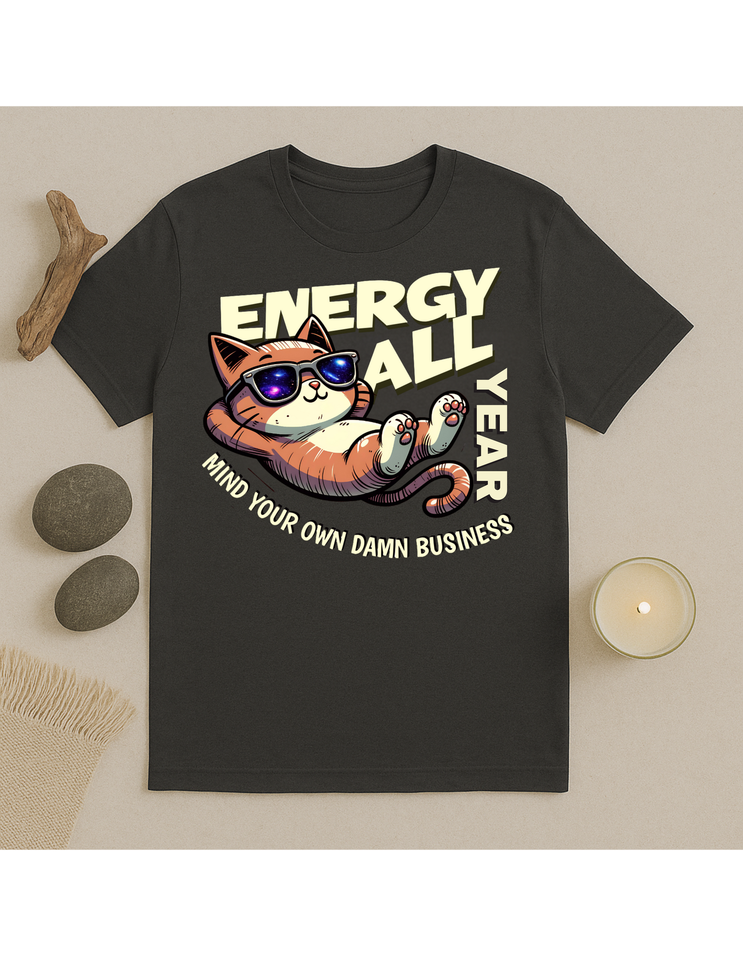 Energy All Year Unisex Softstyle T-Shirt, Motivational Tee, Affirmation Shirt, Space Lovers, Casual Wear, Unique Fashion