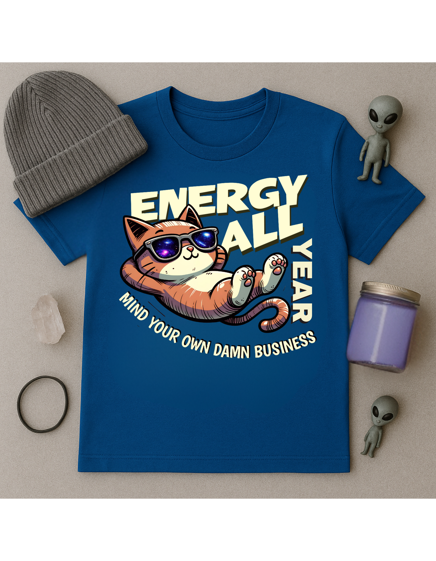 Energy All Year Unisex Softstyle T-Shirt, Motivational Tee, Affirmation Shirt, Space Lovers, Casual Wear, Unique Fashion