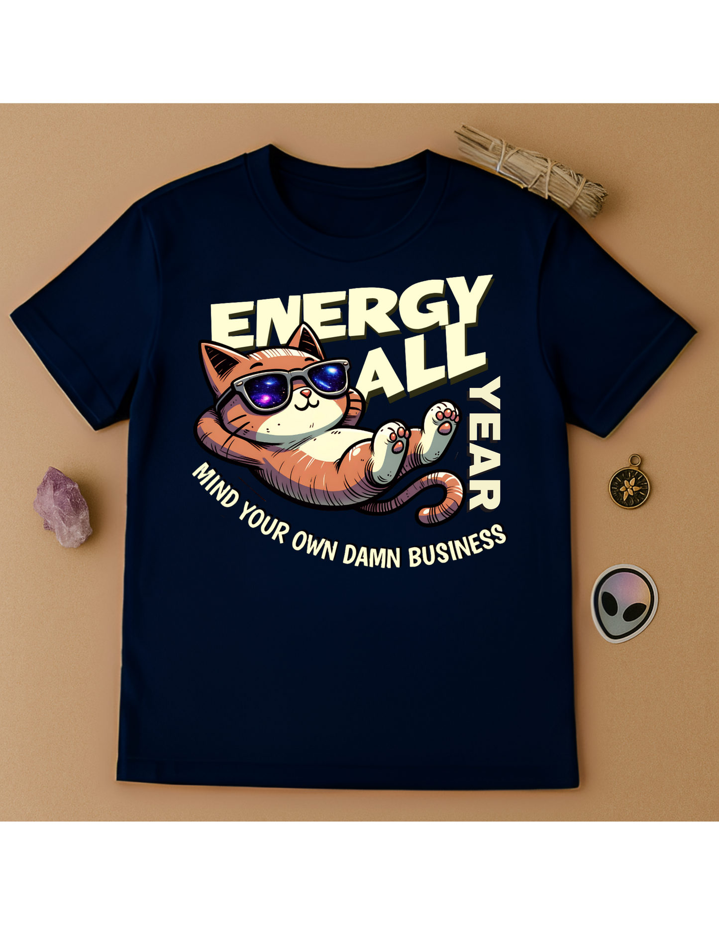 Energy All Year Unisex Softstyle T-Shirt, Motivational Tee, Affirmation Shirt, Space Lovers, Casual Wear, Unique Fashion