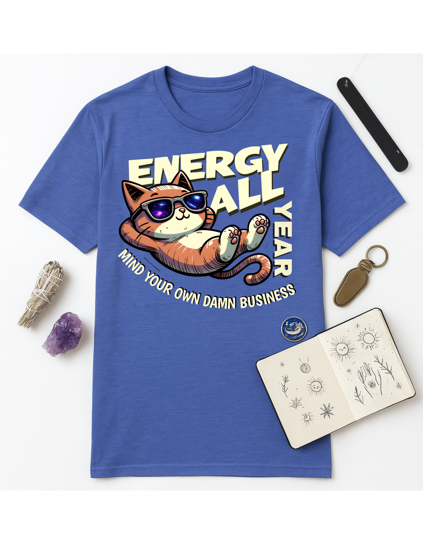 Energy All Year Unisex Softstyle T-Shirt, Motivational Tee, Affirmation Shirt, Space Lovers, Casual Wear, Unique Fashion