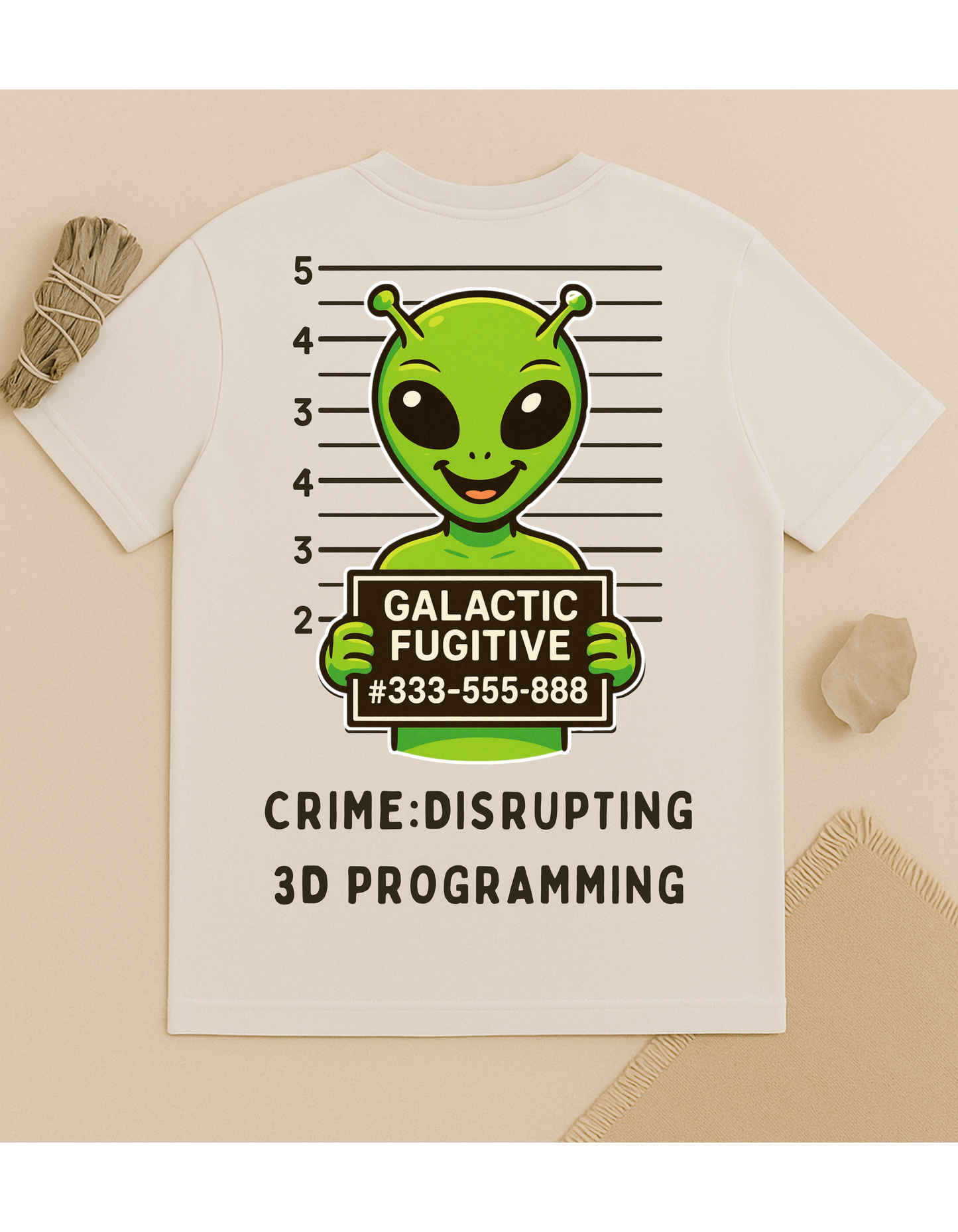 Galactic Fugitive #333-555-888 Unisex Softstyle T-Shirt, Motivational Tee, Affirmation Shirt, Space Lovers, Casual Wear, Unique Fashion