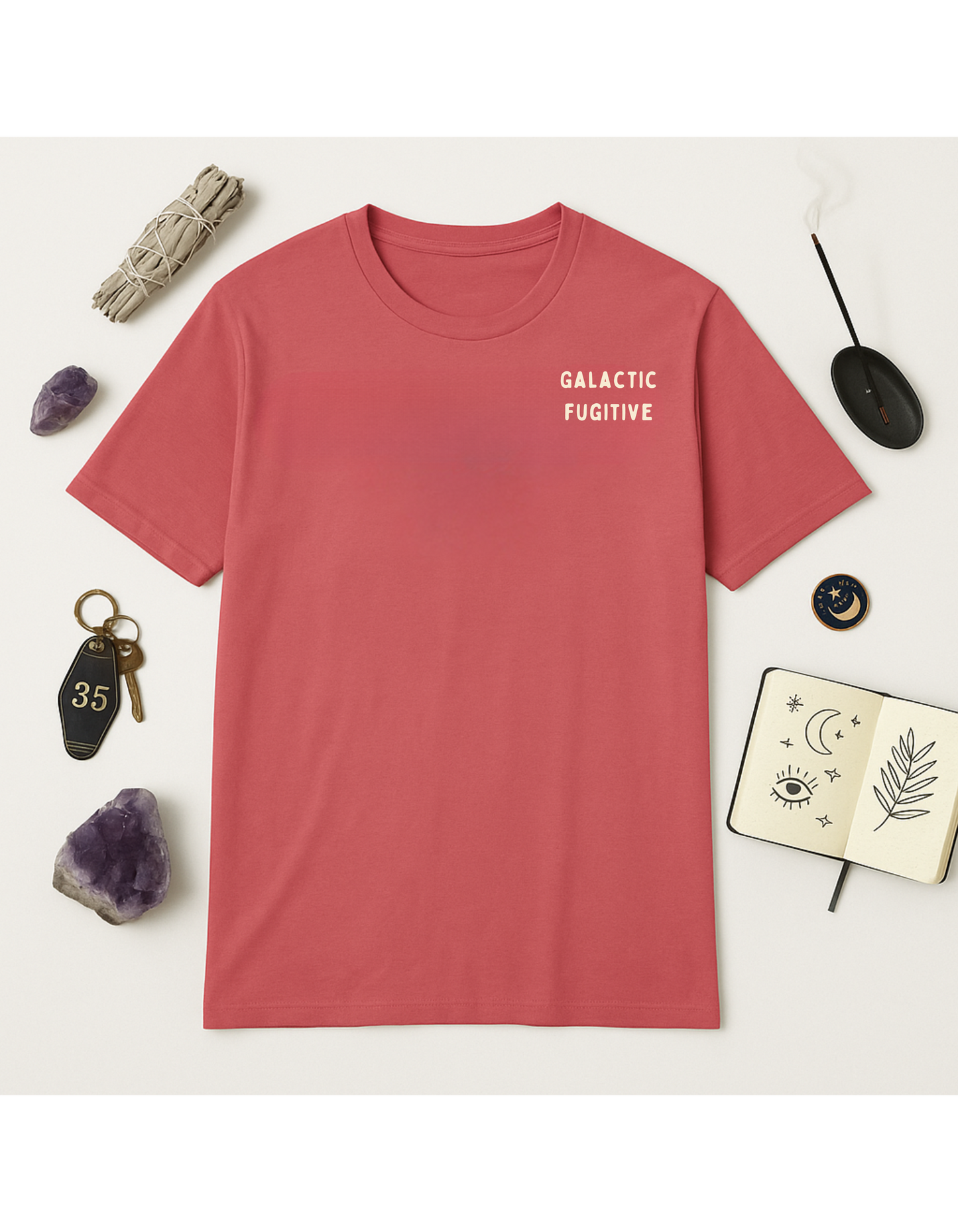 Galactic Fugitive #333-555-888 Unisex Softstyle T-Shirt, Motivational Tee, Affirmation Shirt, Space Lovers, Casual Wear, Unique Fashion