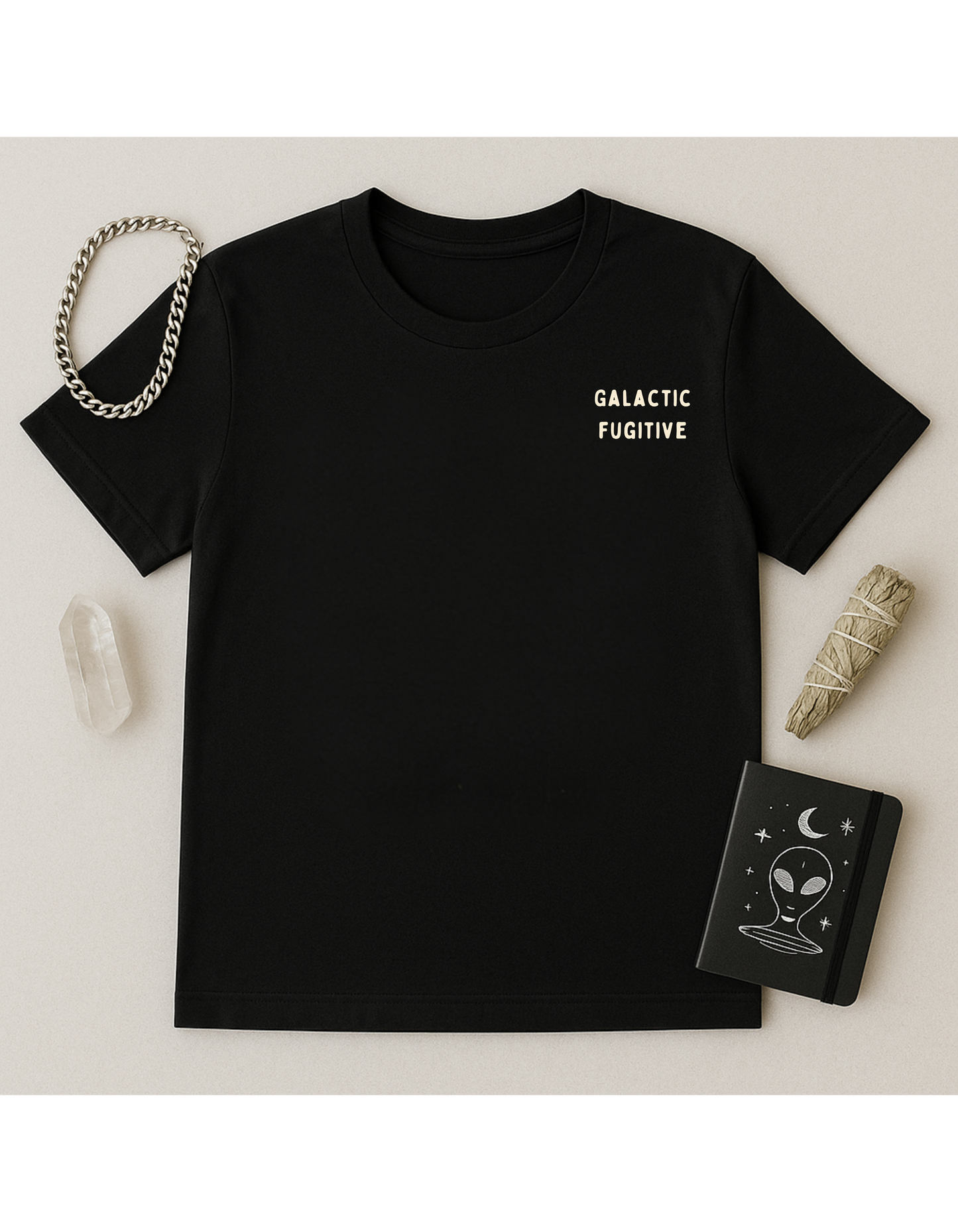 Galactic Fugitive #333-555-888 Unisex Softstyle T-Shirt, Motivational Tee, Affirmation Shirt, Space Lovers, Casual Wear, Unique Fashion