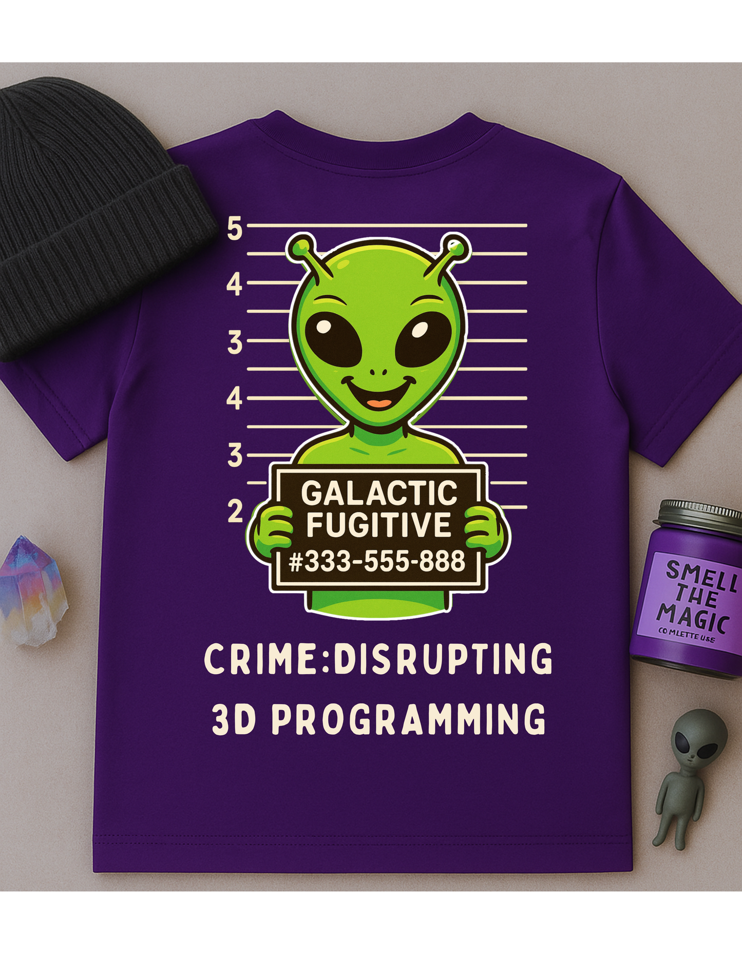 Galactic Fugitive #333-555-888 Unisex Softstyle T-Shirt, Motivational Tee, Affirmation Shirt, Space Lovers, Casual Wear, Unique Fashion