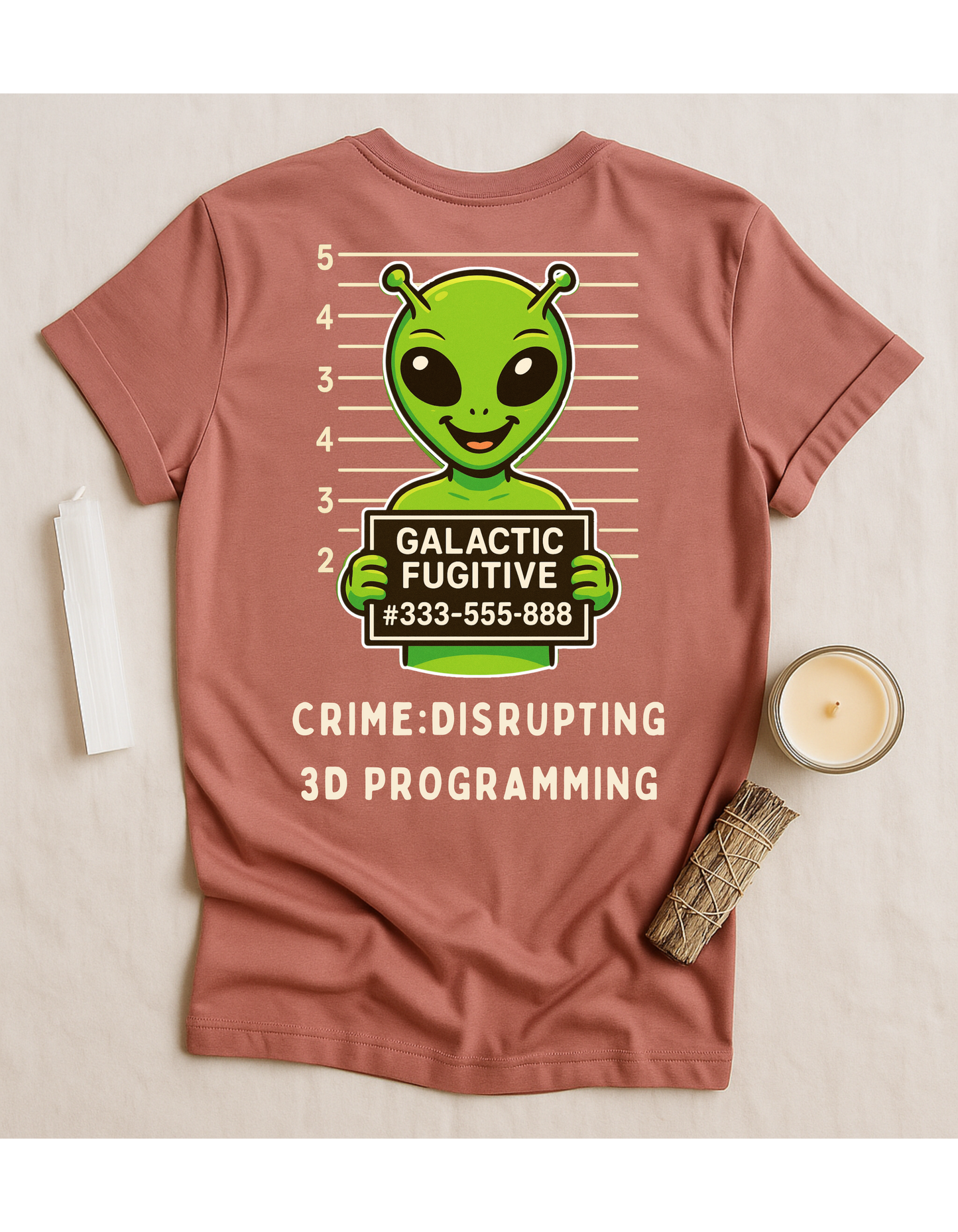 Galactic Fugitive #333-555-888 Unisex Softstyle T-Shirt, Motivational Tee, Affirmation Shirt, Space Lovers, Casual Wear, Unique Fashion