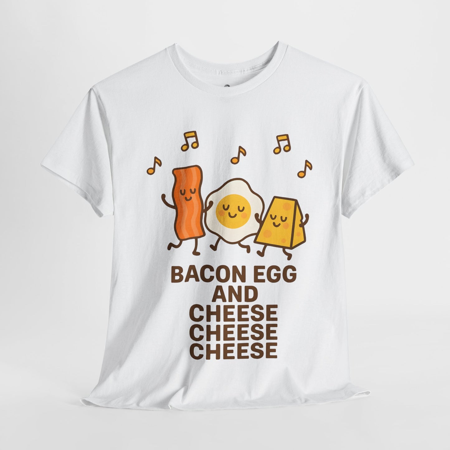 Funny Food T-Shirt for Foodies, Bacon Egg And Cheese, Dancing, Music - Unisex Tee