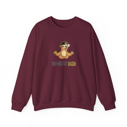 Nah-mastay' High Off Sloth Graphic Sweatshirt Vibes Smoke Unisex