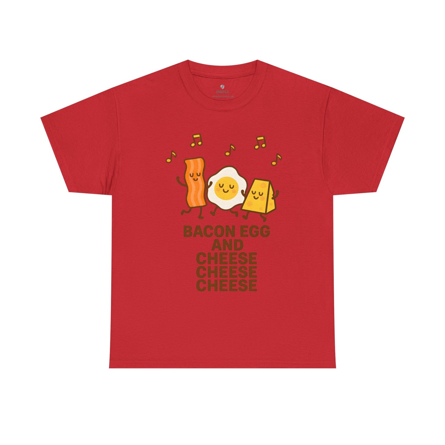 Funny Food T-Shirt for Foodies, Bacon Egg And Cheese, Dancing, Music - Unisex Tee