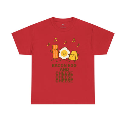 Funny Food T-Shirt for Foodies, Bacon Egg And Cheese, Dancing, Music - Unisex Tee