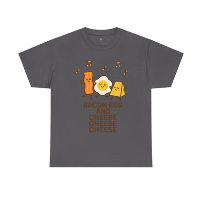 Funny Food T-Shirt for Foodies, Bacon Egg And Cheese, Dancing, Music - Unisex Tee