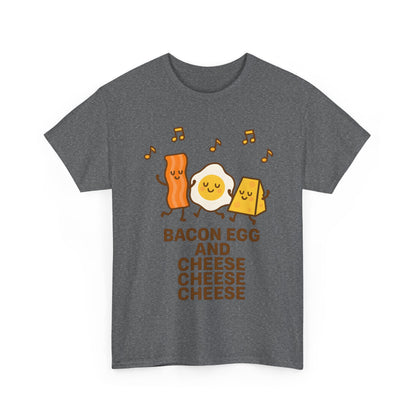 Funny Food T-Shirt for Foodies, Bacon Egg And Cheese, Dancing, Music - Unisex Tee