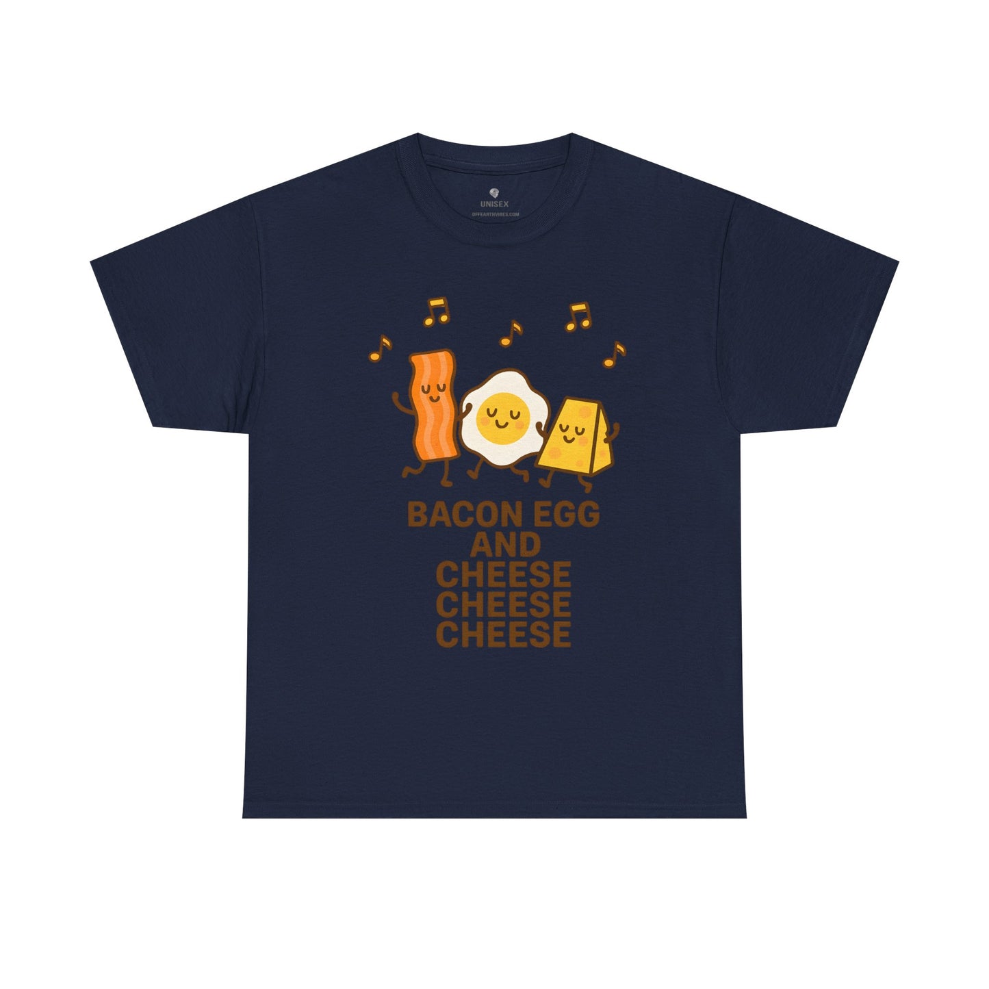 Funny Food T-Shirt for Foodies, Bacon Egg And Cheese, Dancing, Music - Unisex Tee