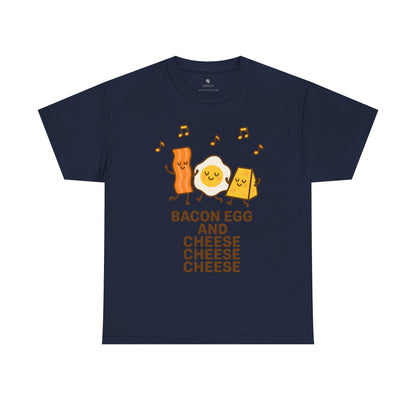 Funny Food T-Shirt for Foodies, Bacon Egg And Cheese, Dancing, Music - Unisex Tee