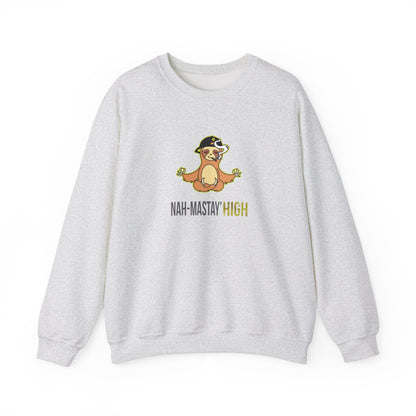 Nah-mastay' High Off Sloth Graphic Sweatshirt Vibes Smoke Unisex