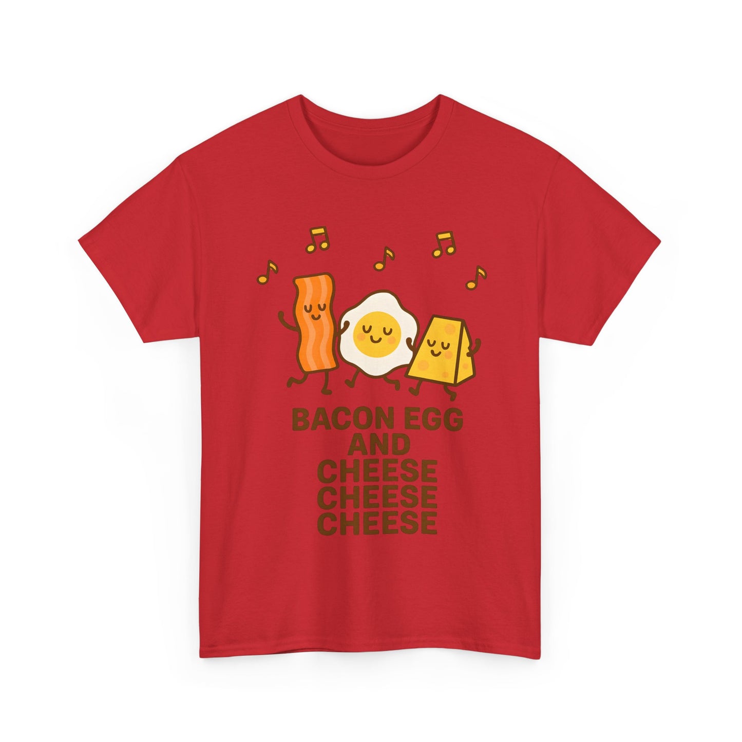 Funny Food T-Shirt for Foodies, Bacon Egg And Cheese, Dancing, Music - Unisex Tee