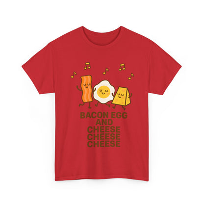 Funny Food T-Shirt for Foodies, Bacon Egg And Cheese, Dancing, Music - Unisex Tee