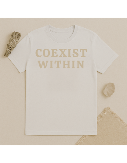 Coexist Within Unisex Softstyle T-Shirt, Motivational Tee, Affirmation Shirt, Space Lovers, Casual Wear, Unique Fashion