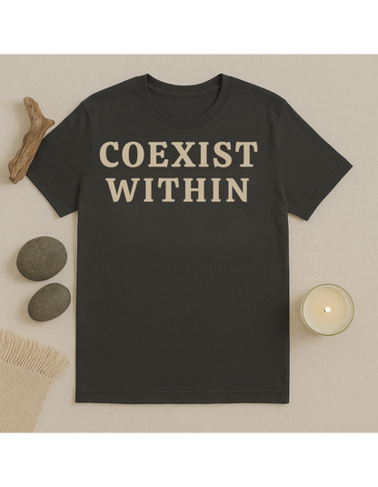 Coexist Within Unisex Softstyle T-Shirt, Motivational Tee, Affirmation Shirt, Space Lovers, Casual Wear, Unique Fashion