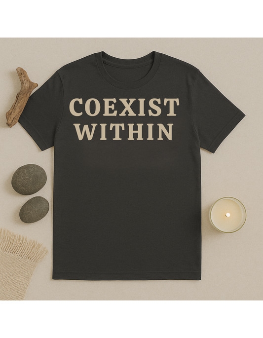 Coexist Within Unisex Softstyle T-Shirt, Motivational Tee, Affirmation Shirt, Space Lovers, Casual Wear, Unique Fashion