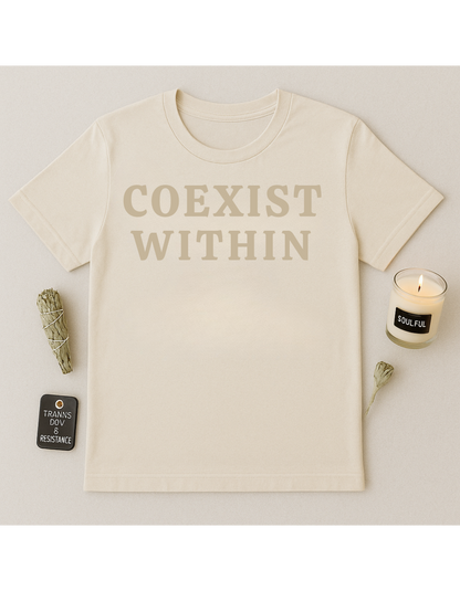 Coexist Within Unisex Softstyle T-Shirt, Motivational Tee, Affirmation Shirt, Space Lovers, Casual Wear, Unique Fashion