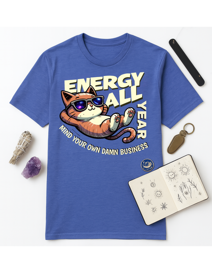Energy All Year Unisex Softstyle T-Shirt, Motivational Tee, Affirmation Shirt, Space Lovers, Casual Wear, Unique Fashion