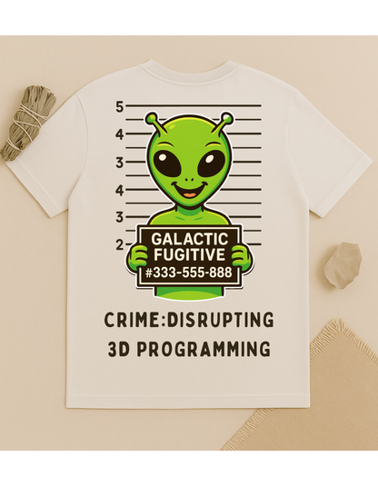Galactic Fugitive #333-555-888 Unisex Softstyle T-Shirt, Motivational Tee, Affirmation Shirt, Space Lovers, Casual Wear, Unique Fashion