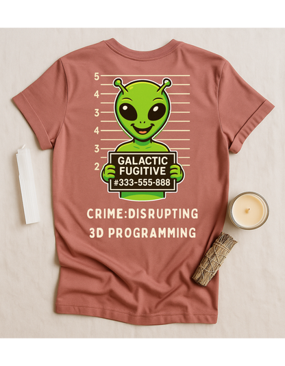 Galactic Fugitive #333-555-888 Unisex Softstyle T-Shirt, Motivational Tee, Affirmation Shirt, Space Lovers, Casual Wear, Unique Fashion