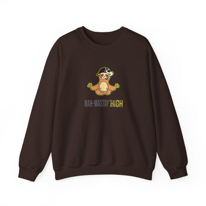 Nah-mastay' High Off Sloth Graphic Sweatshirt Vibes Smoke Unisex
