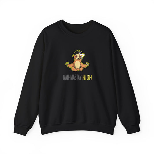 Nah-mastay' High Off Sloth Graphic Sweatshirt Vibes Smoke Unisex